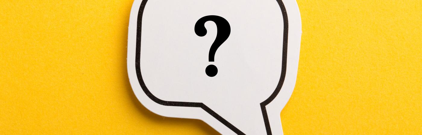 question mark with yellow background