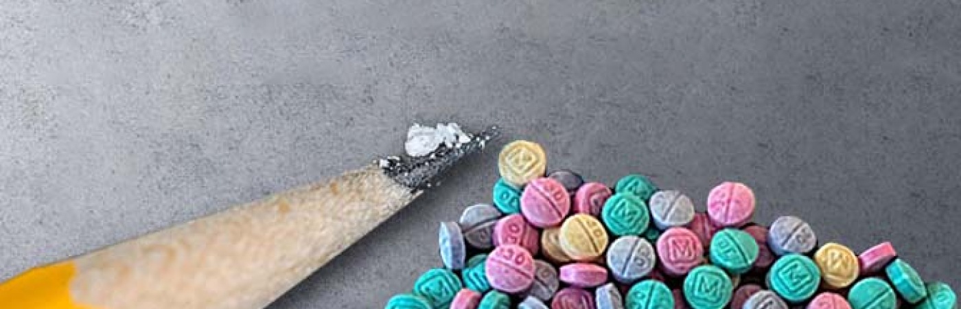 Fentanyl pencil and rainbow pills