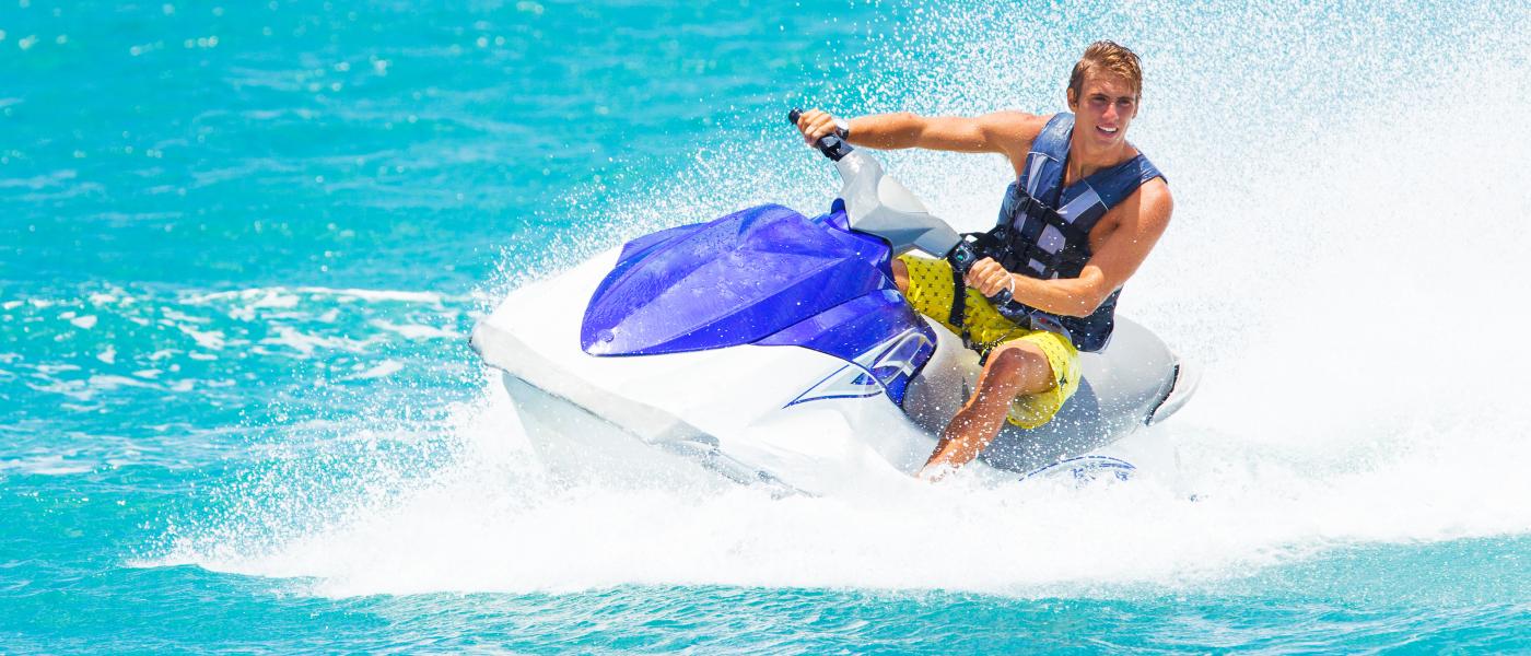 teen on jet skis