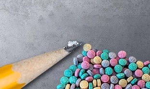 Fentanyl pencil and rainbow pills